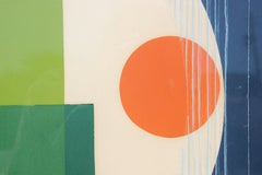 Colorful Mid Century Modern Abstract Blue, Green, and Red Print Edition 90/120