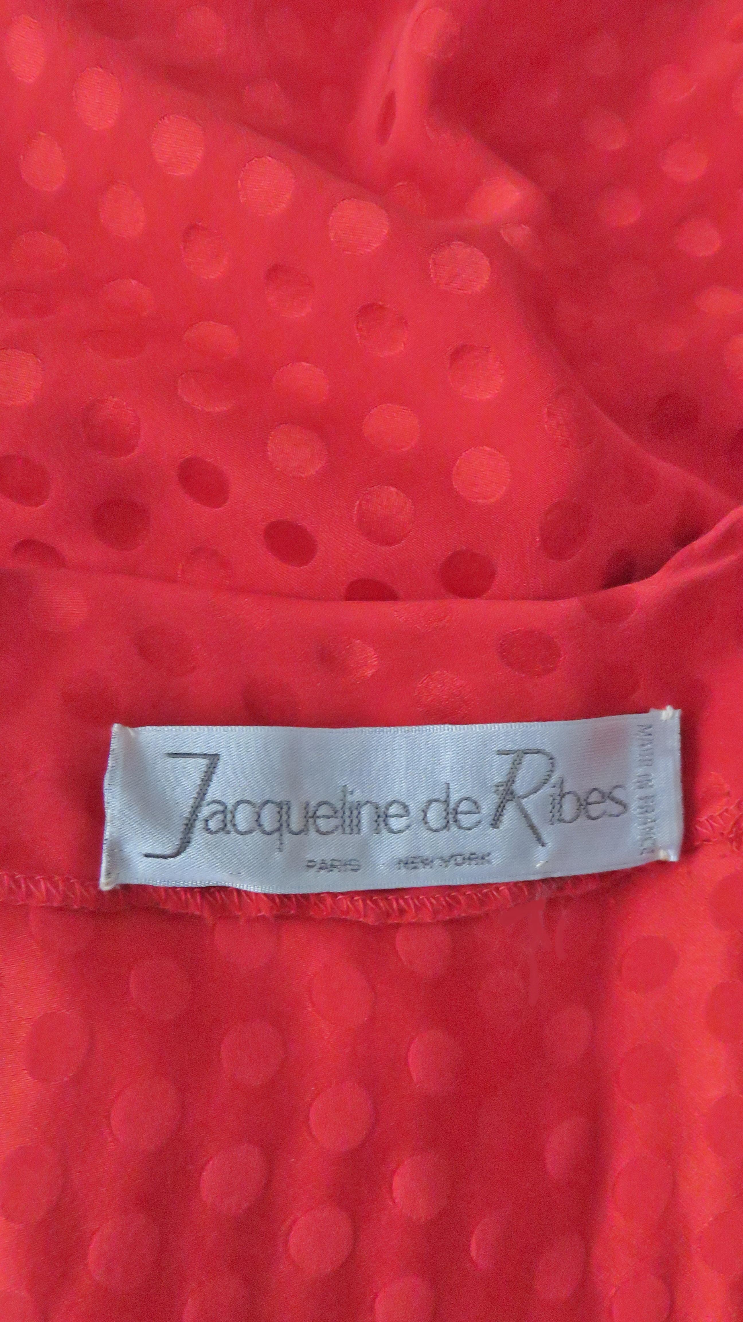 Jacqueline de Ribes - Robe en soie enveloppante des années 1980 en vente 13