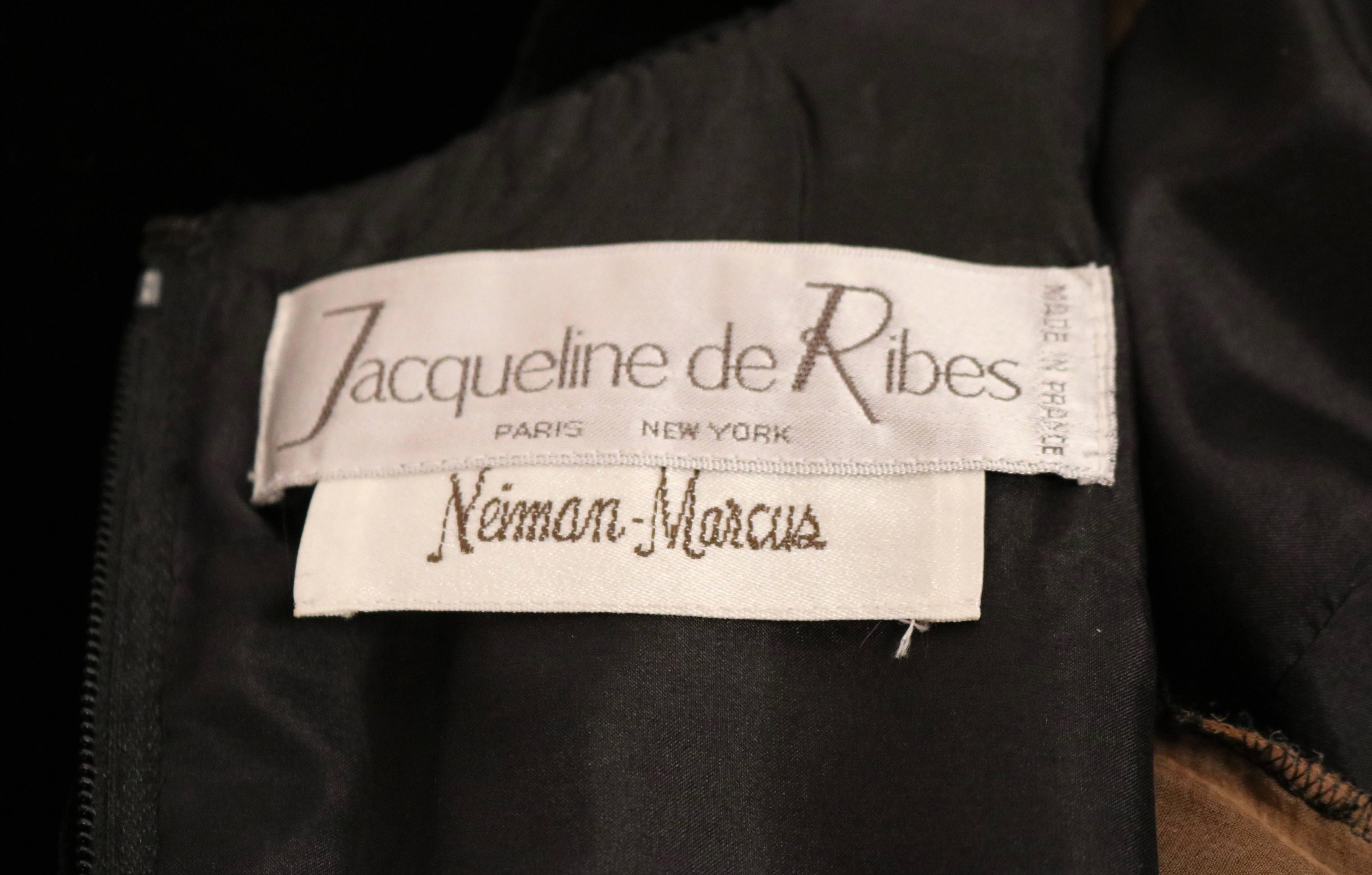 Robe en velours noir et tulle de Jacqueline de Ribes, années 1980  Unisexe en vente