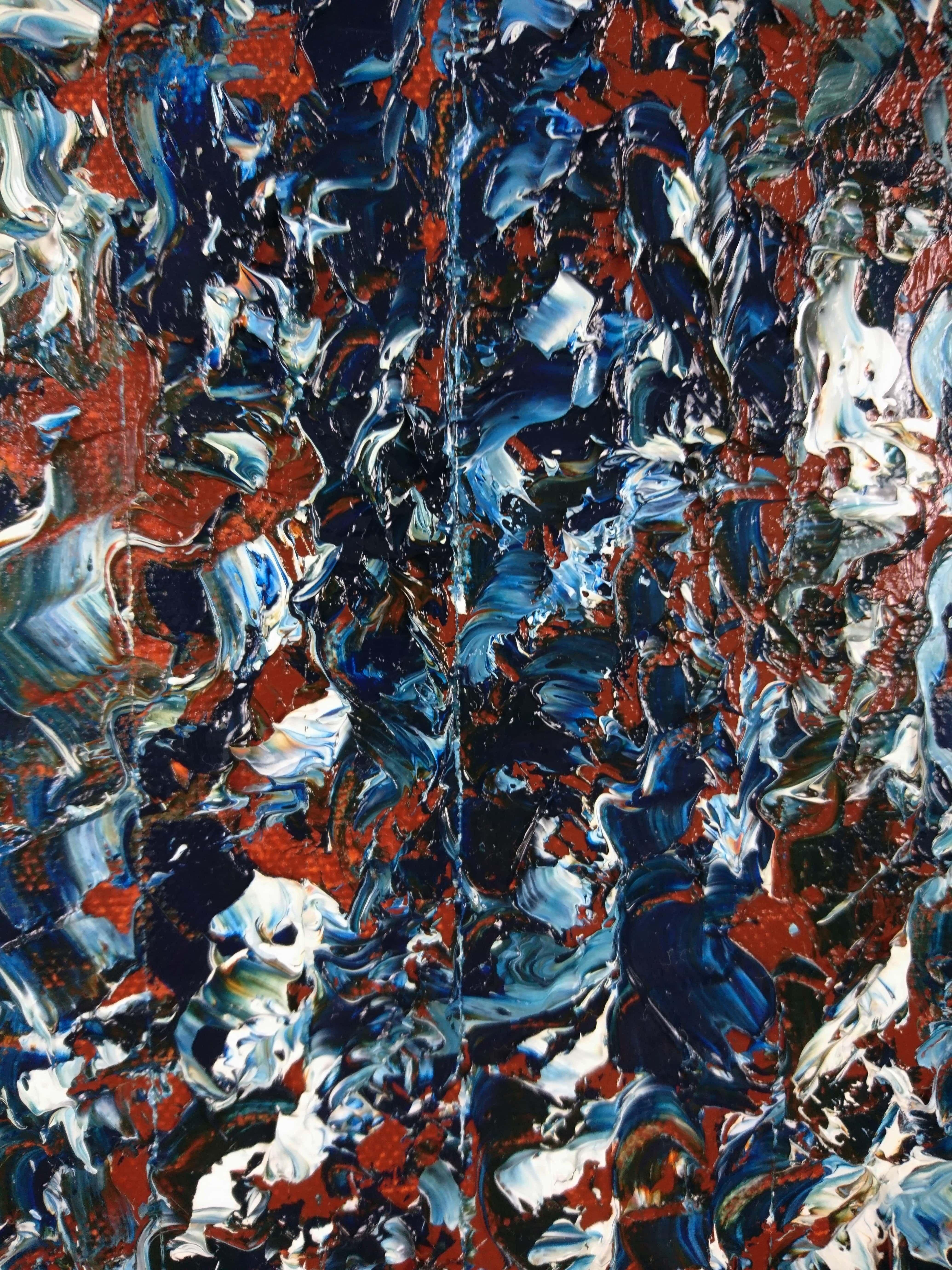 Come tu me così io tutti, Pittura, Olio su tela - Painting Astratto di Jacqueline Dey
