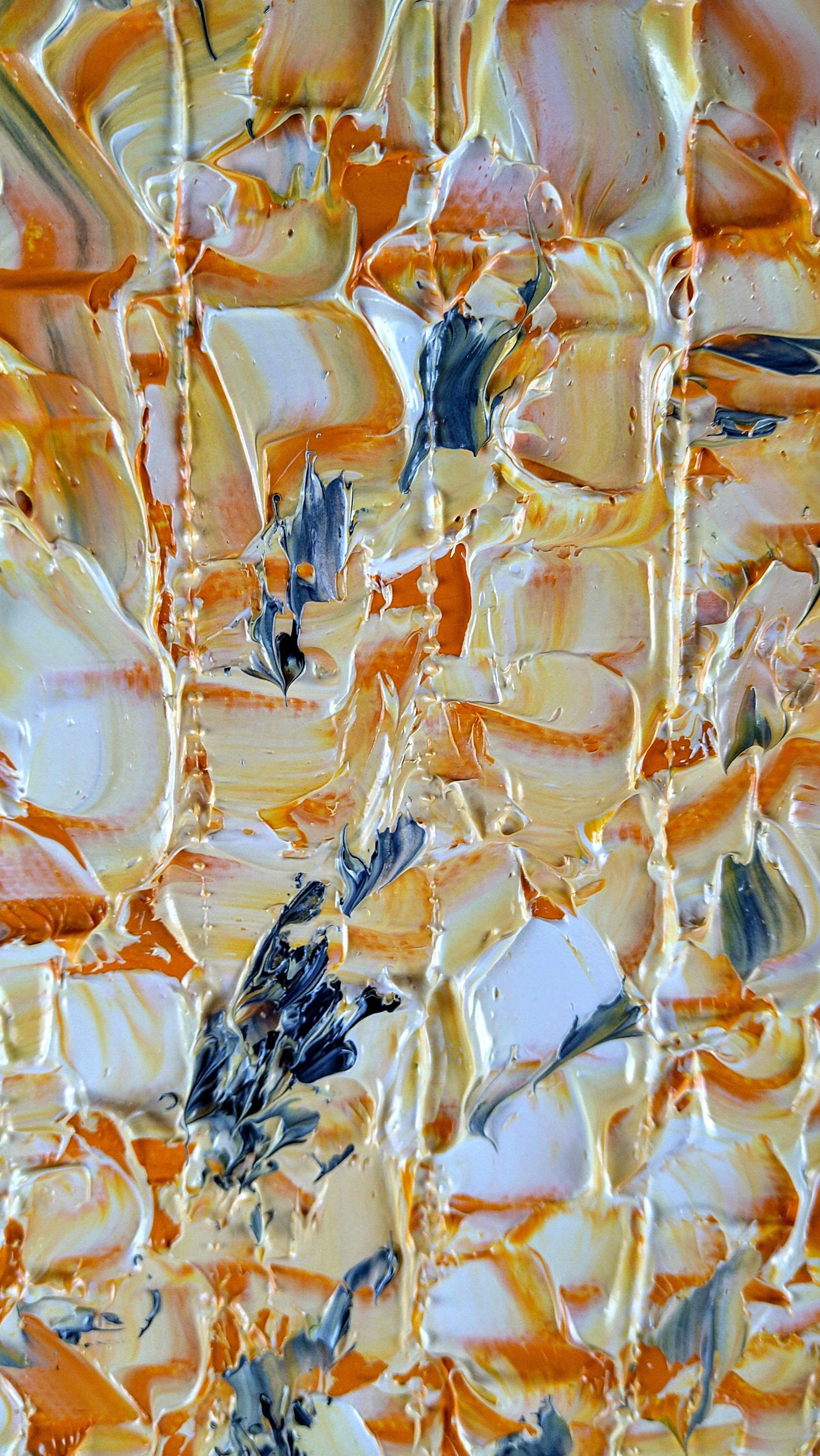 Pastello di Nata sulla spiaggia dorata, Pittura, Olio su tela - Painting Astratto di Jacqueline Dey