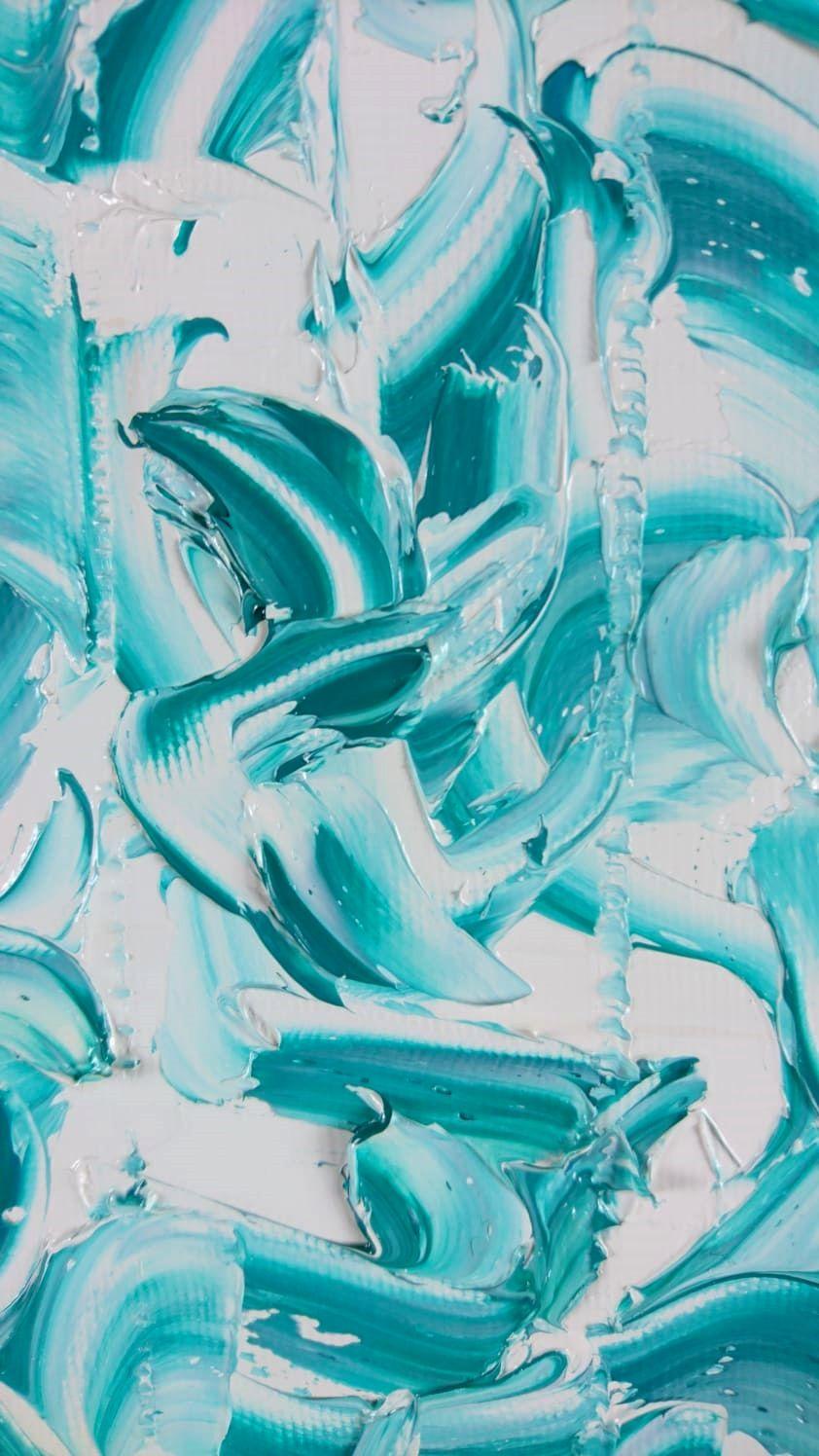 Der Zweck, Gemälde, Öl auf Leinwand (Blau), Abstract Painting, von Jacqueline Dey