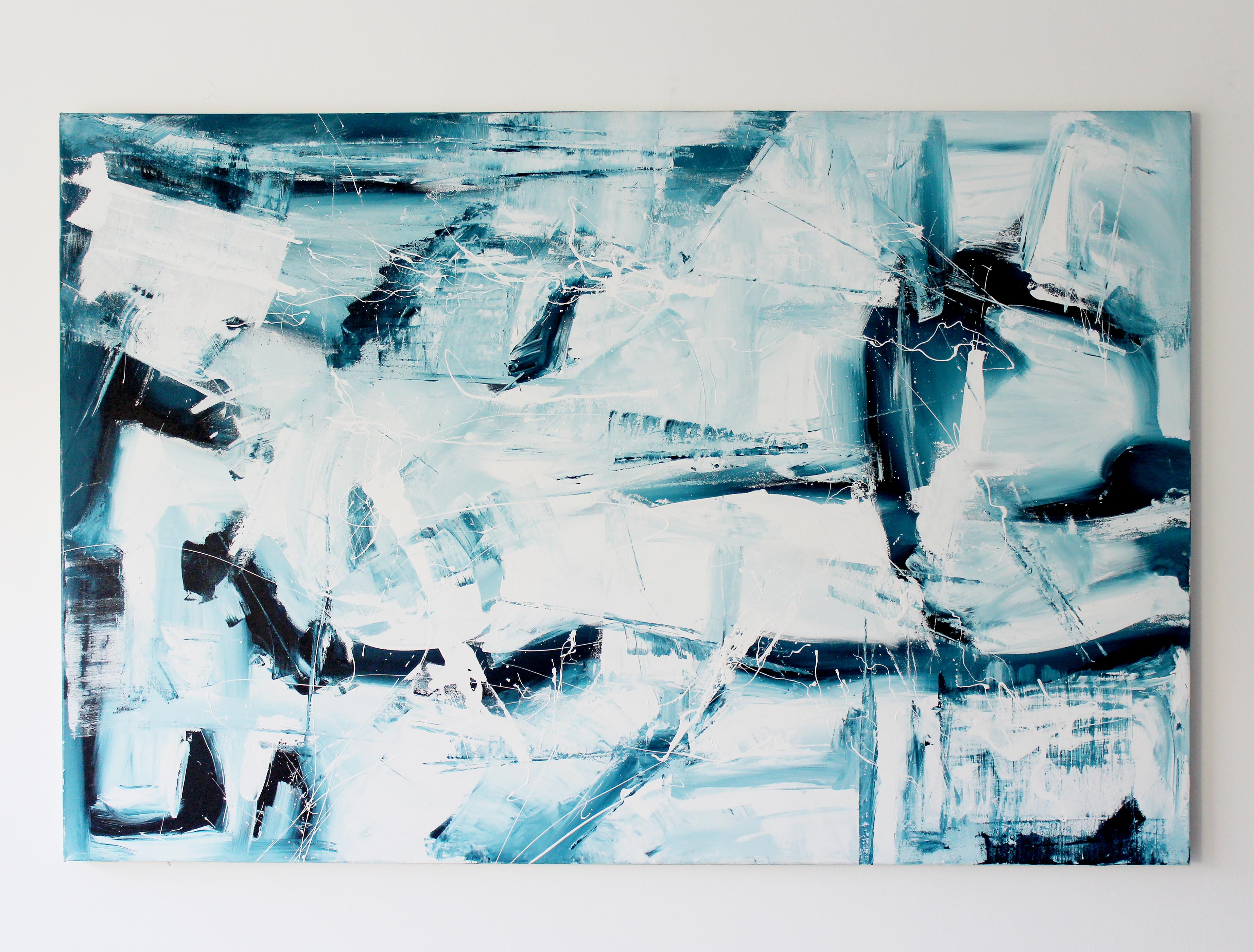 Jacqueline Jandrell Abstract Painting - "Shattered" - Acrylic on Canvas
