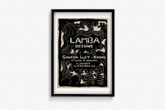 Original 1958 exhibition poster for Jacqueline Lamba at the Galerie Lucy-Krohg