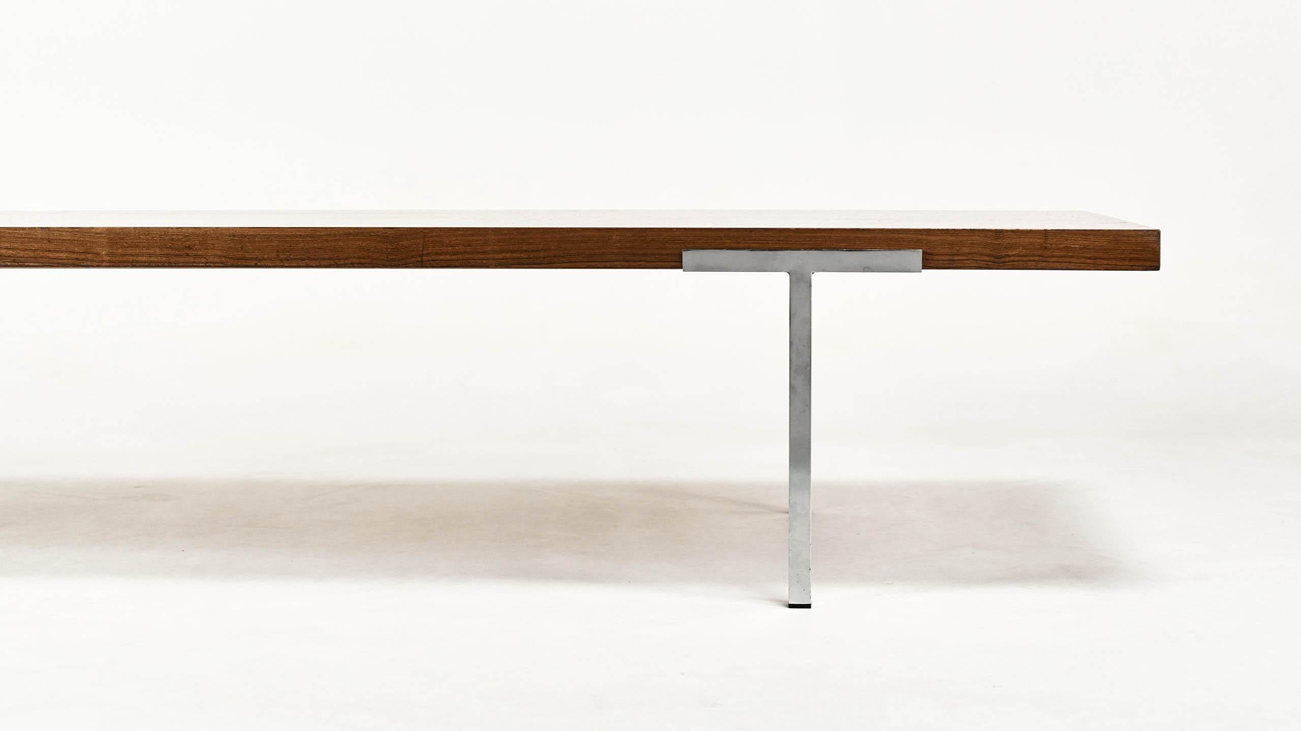 Rosewood Jacqueline Lecoq & Antoine Philippon, Important Coffee Table for Laauser 