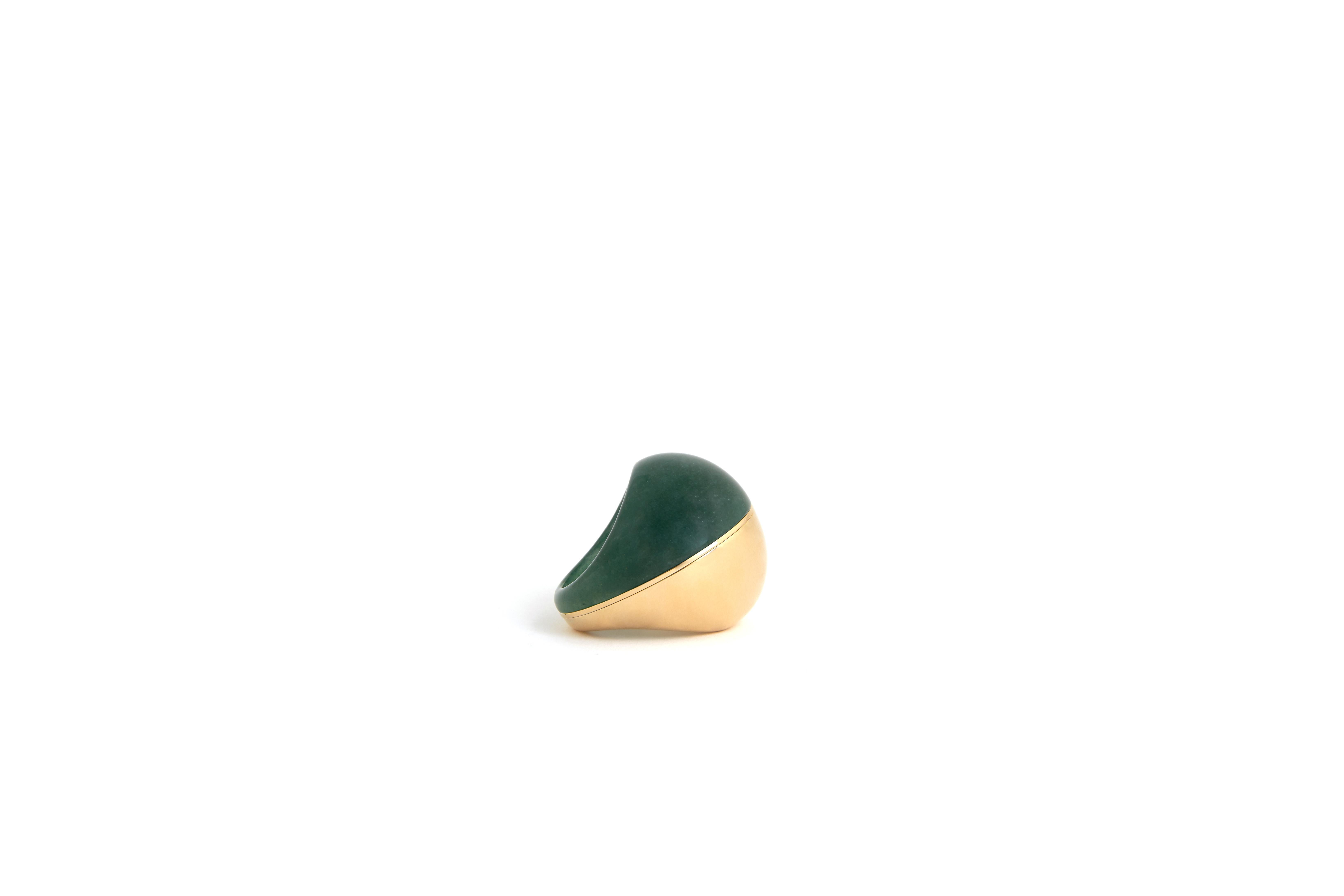 For Sale:  Jacqueline Rabun 'A Beautiful Life' 18k Yellow Gold and Aventurine Ring 3