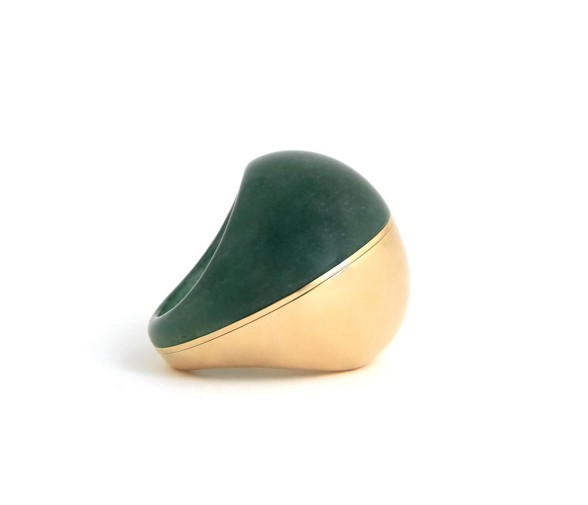 For Sale:  Jacqueline Rabun 'A Beautiful Life' 18k Yellow Gold and Aventurine Ring 4