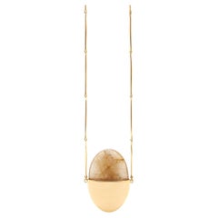 Jacqueline Rabun 'A Beautiful Life' Pendant 18k Yellow Gold and Rutilated Quartz