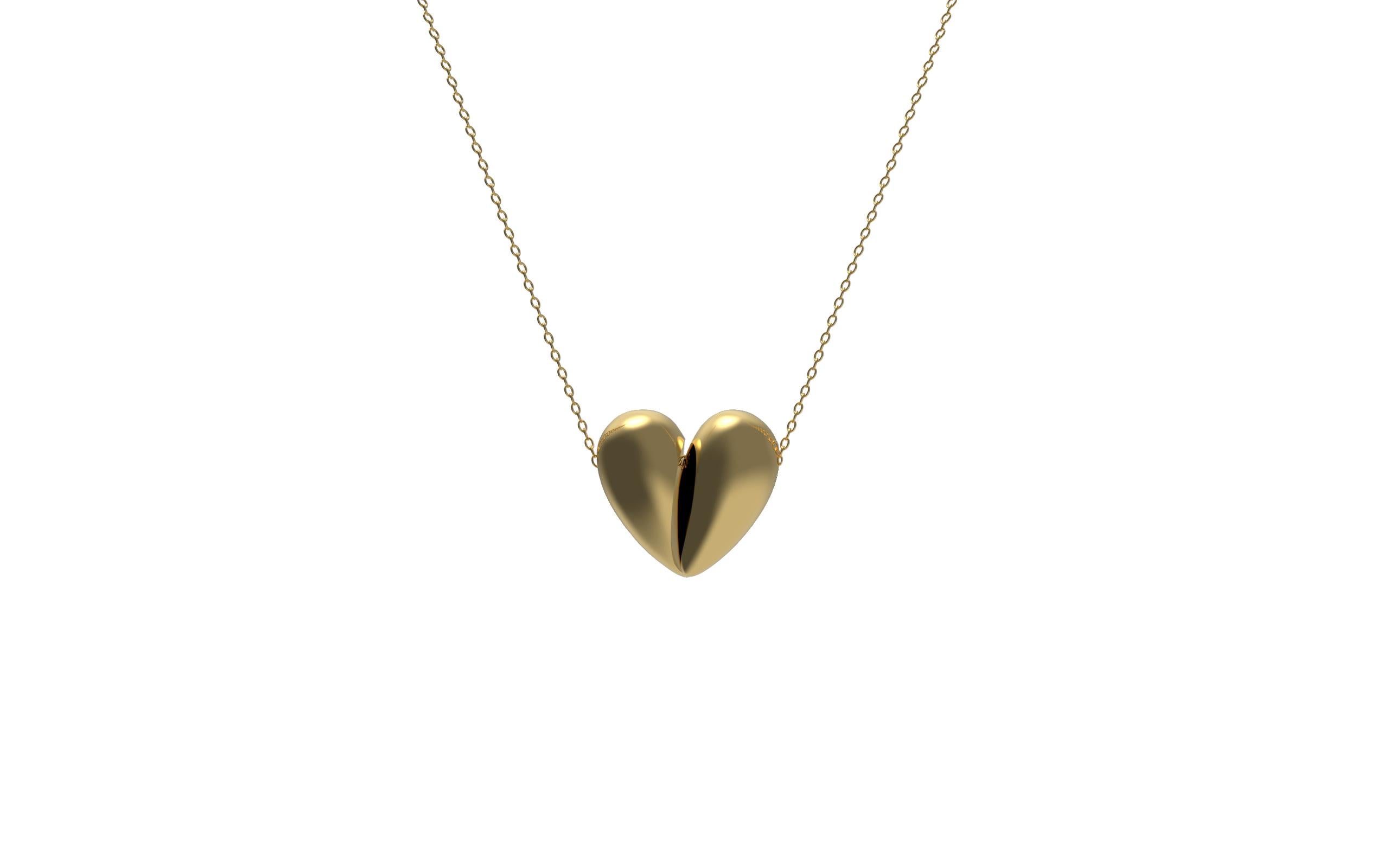 Jacqueline Rabun 'Black Love' Large Pendant 18k Yellow Gold In New Condition For Sale In Los Angeles, CA