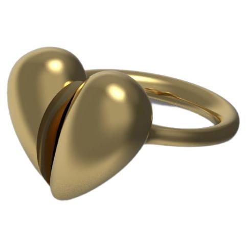 For Sale:  'Black Love' Small Ring 18k Yellow Gold