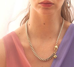 Jacqueline Rose Ball and Curb Chain Necklace