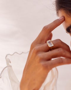 Jacqueline Rose Deco Rainbow Moonstone Ring