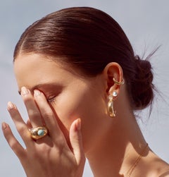 Jacqueline Rose Vine Pearl Stud Earrings