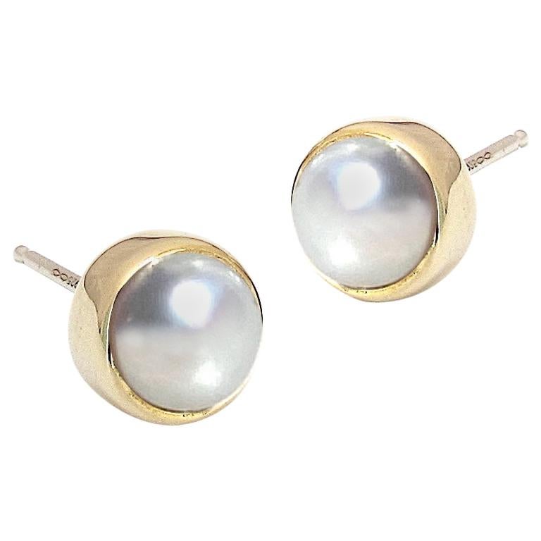 Jacqueline Rose Vine Pearl Stud Earrings For Sale