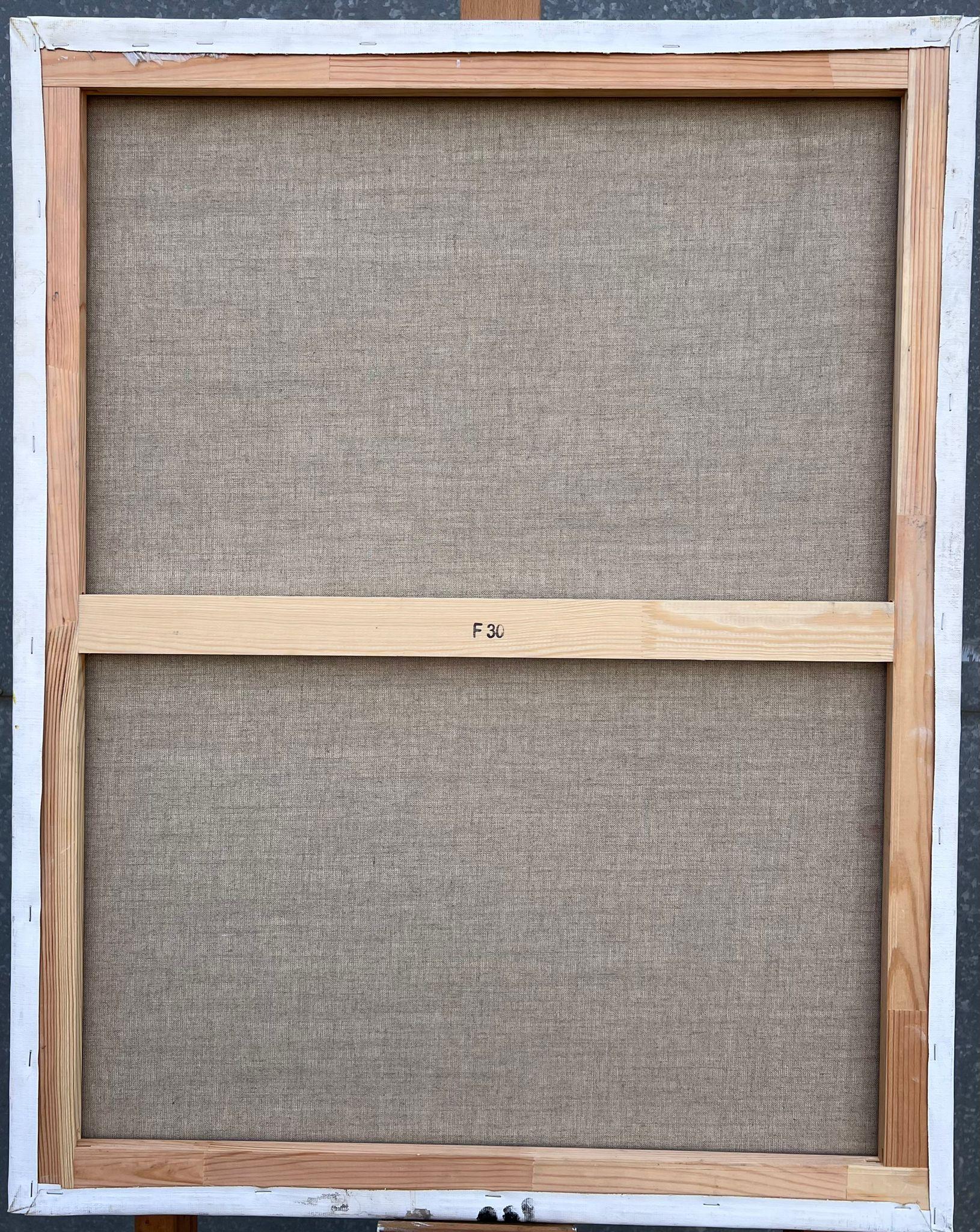 Huge French Contemporary Modernist Abstraktes Ölgemälde Musiker Kontrabass im Angebot 6