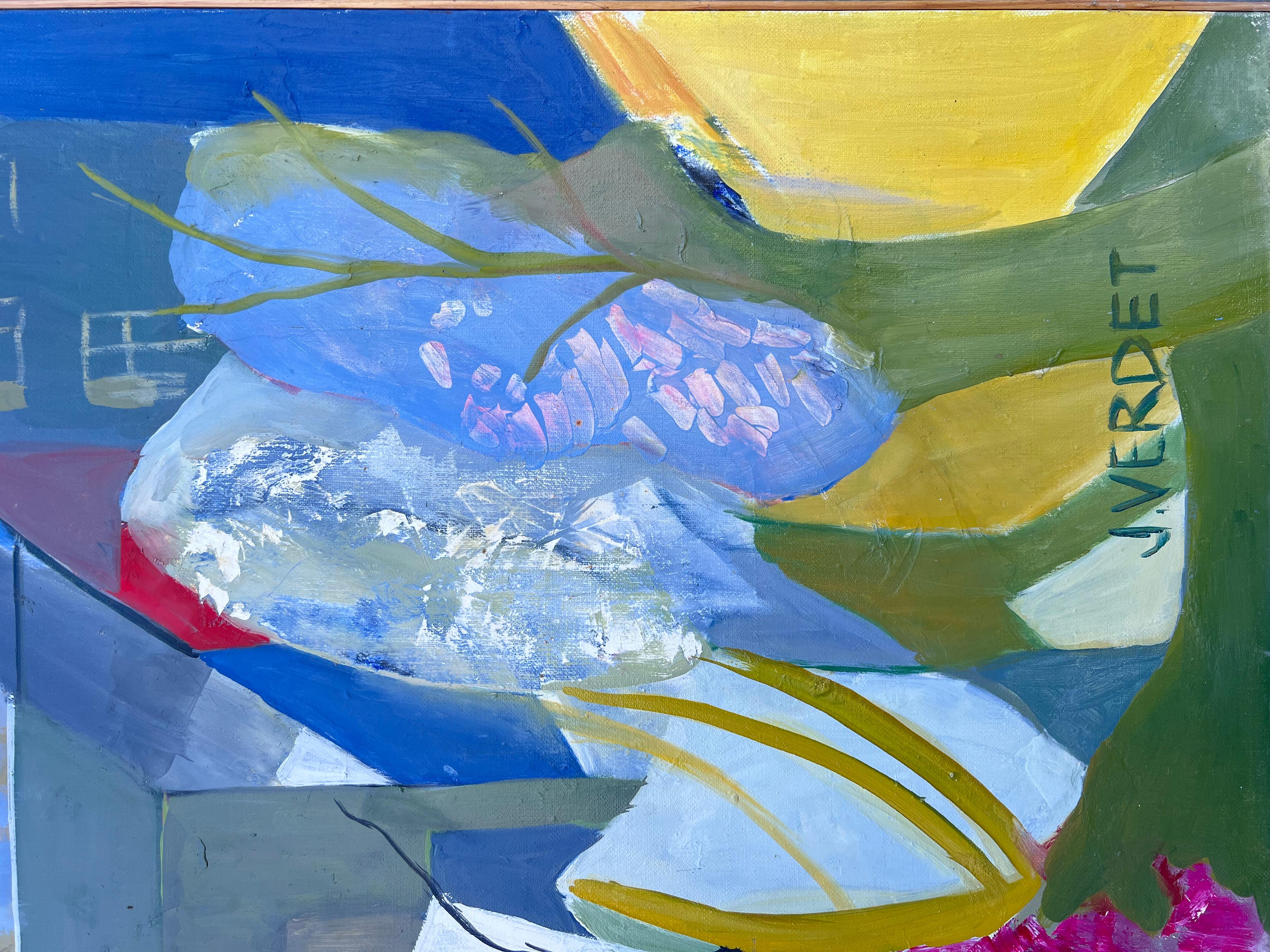 Abstrakte Komposition
unterzeichnet von Jacqueline VERDET (Französisch, 1931-2023)
Ölgemälde auf Leinwand, in einem Holzrahmen
Gerahmt: 46 x 35,5 Zoll
Leinwand: 45,5 x 35 Zoll
verso beschriftet
Zustand: das Werk ist in einem insgesamt sehr guten