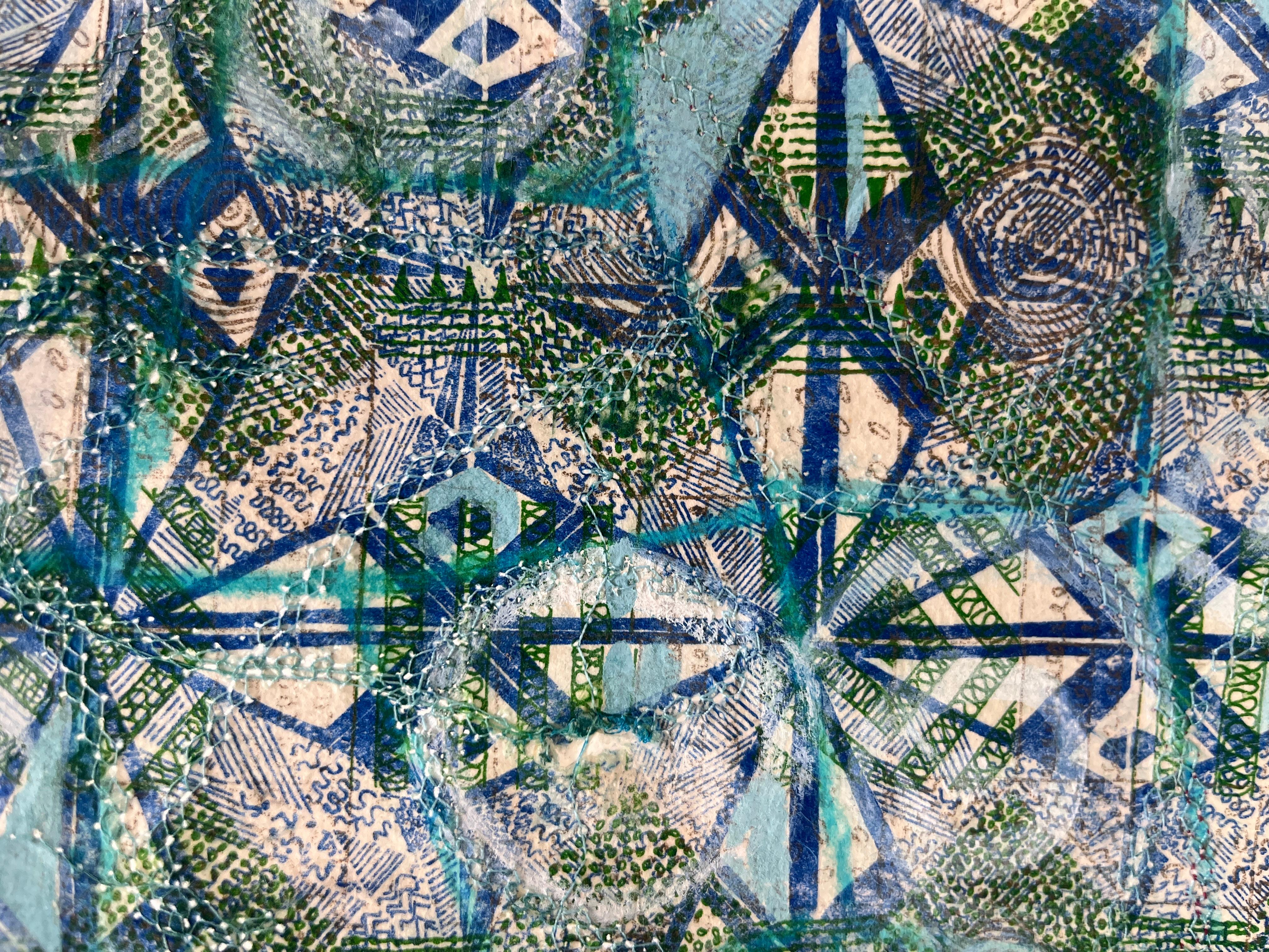 Drafts of the Invisible, 2025 - Abstract Geometric Mixed Media Art by Jacquelyn Strycker