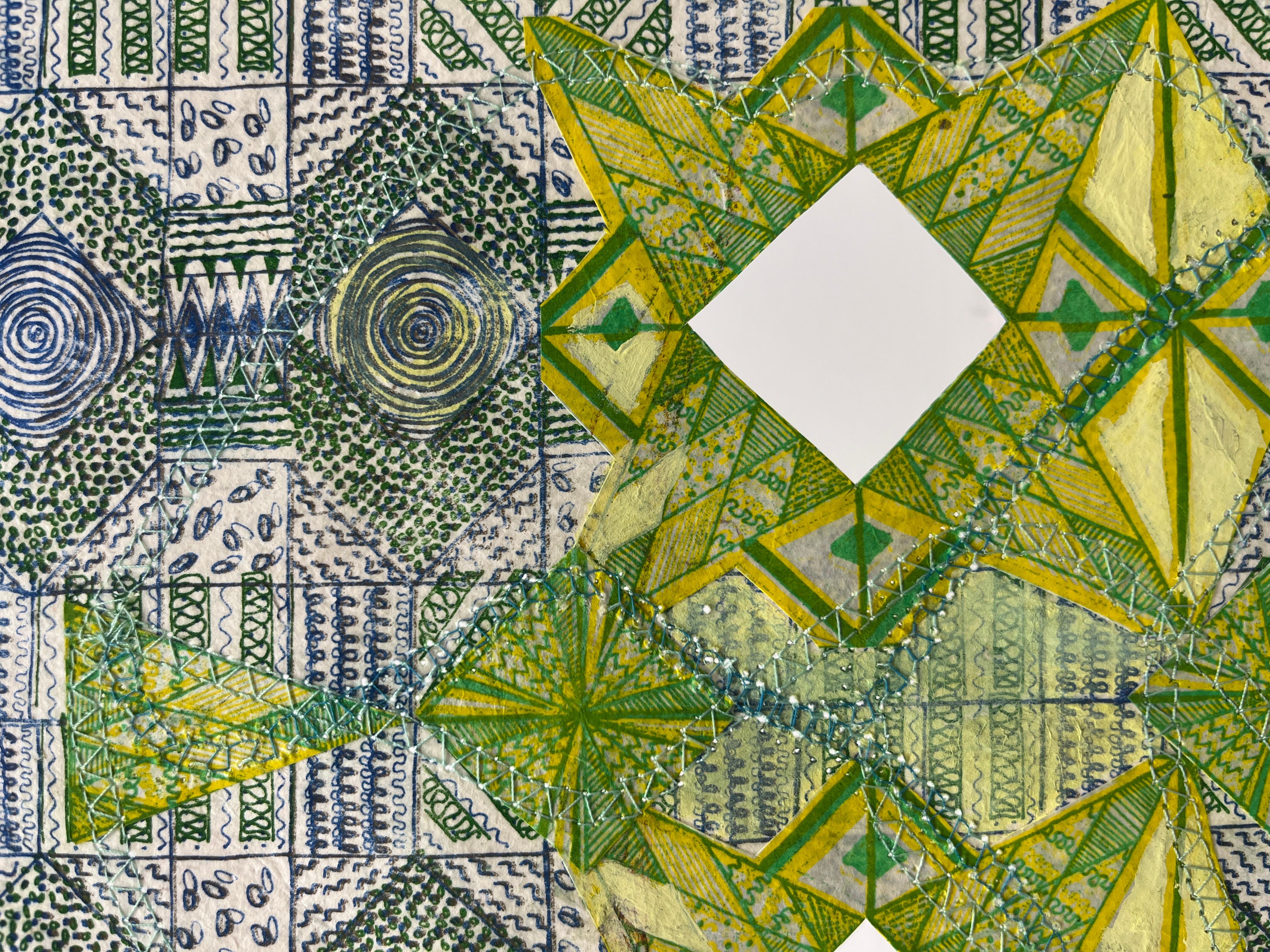 Sunlight on the Lattice of Memory, 2025 - Abstract Geometric Art by Jacquelyn Strycker
