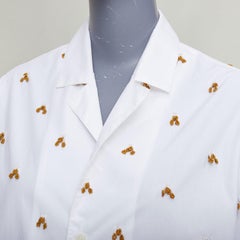 JACQUEMUS 2021 L'amour La Chemise Ble cotton glass embellished shirt FR34 XS