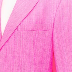 JACQUEMUS 2023 La Raphia Herrenblazer mit spitzem Revers und verlängerter Passform