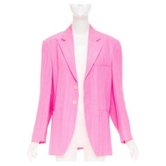 JACQUEMUS 2023 La Raphia Herrenblazer mit spitzem Revers und verlängerter Passform