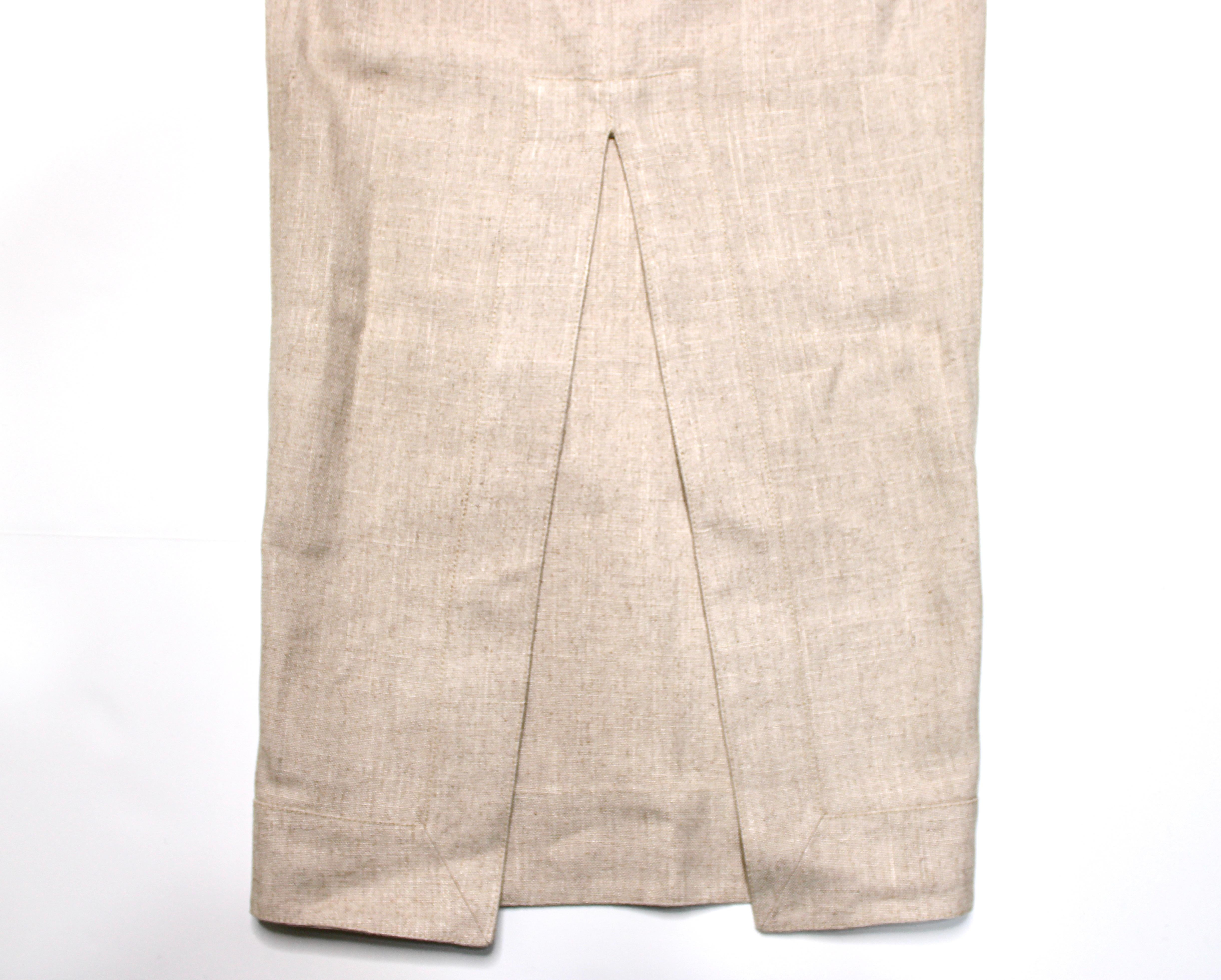 Jacquemus Beige Falda Midi Recortada Con Abertura en venta 1