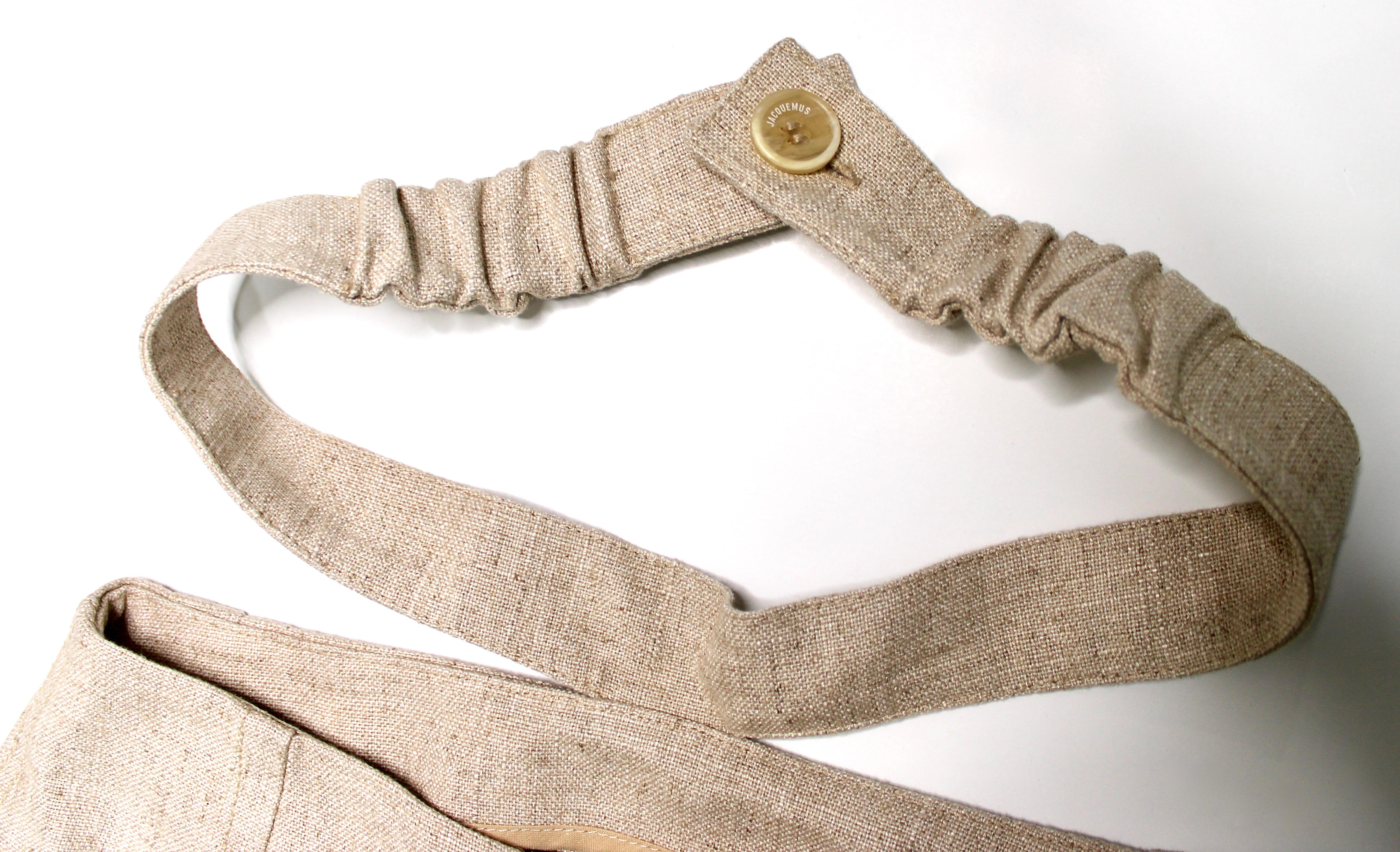 Jacquemus Beige Falda Midi Recortada Con Abertura en venta 2