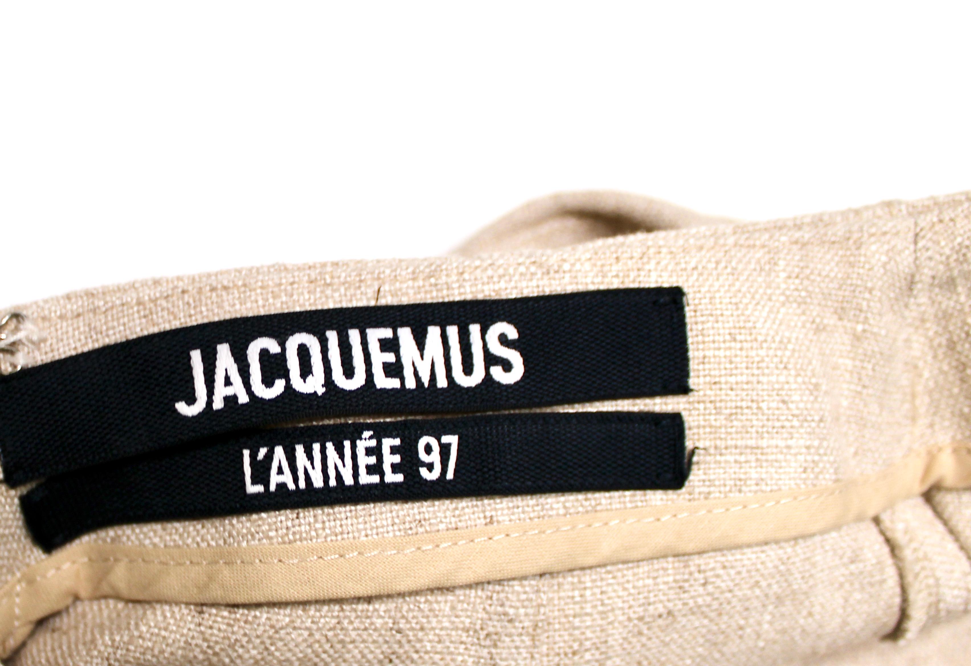 Jacquemus Beige Falda Midi Recortada Con Abertura en venta 4