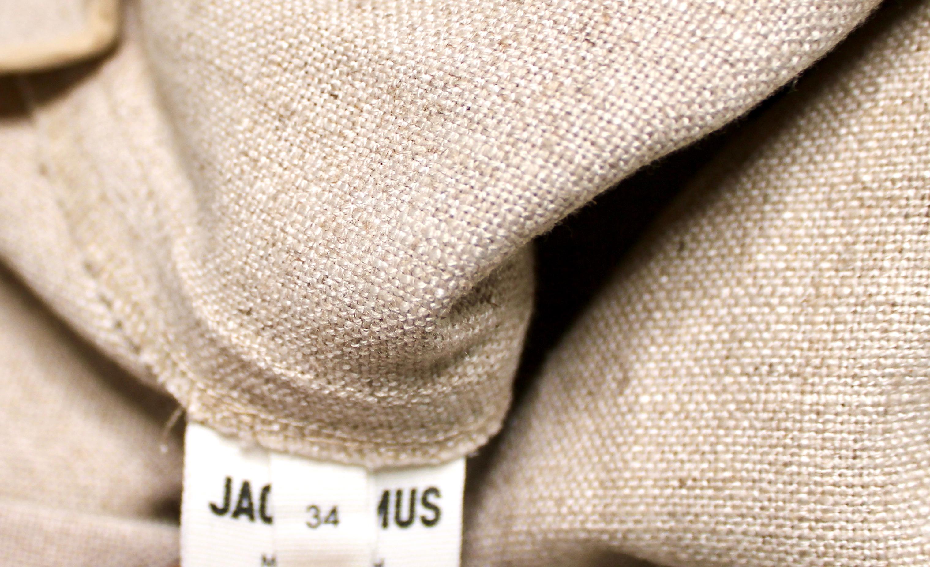 Jacquemus Beige Falda Midi Recortada Con Abertura en venta 5