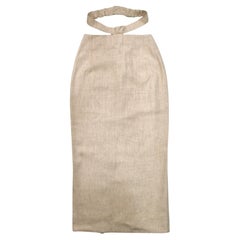 Jacquemus Beige Cut-Out Midi Skirt With Slit