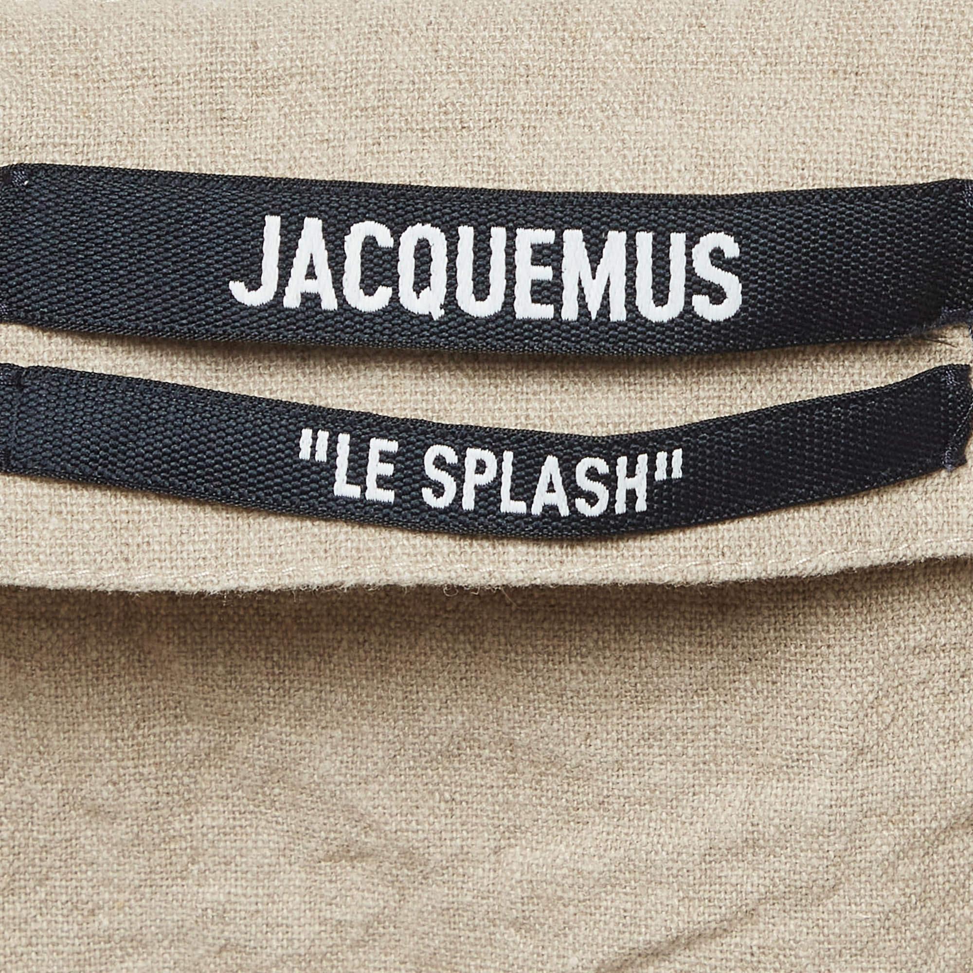 Women's Jacquemus Beige Linen Cross-Over Waist Skirt M For Sale