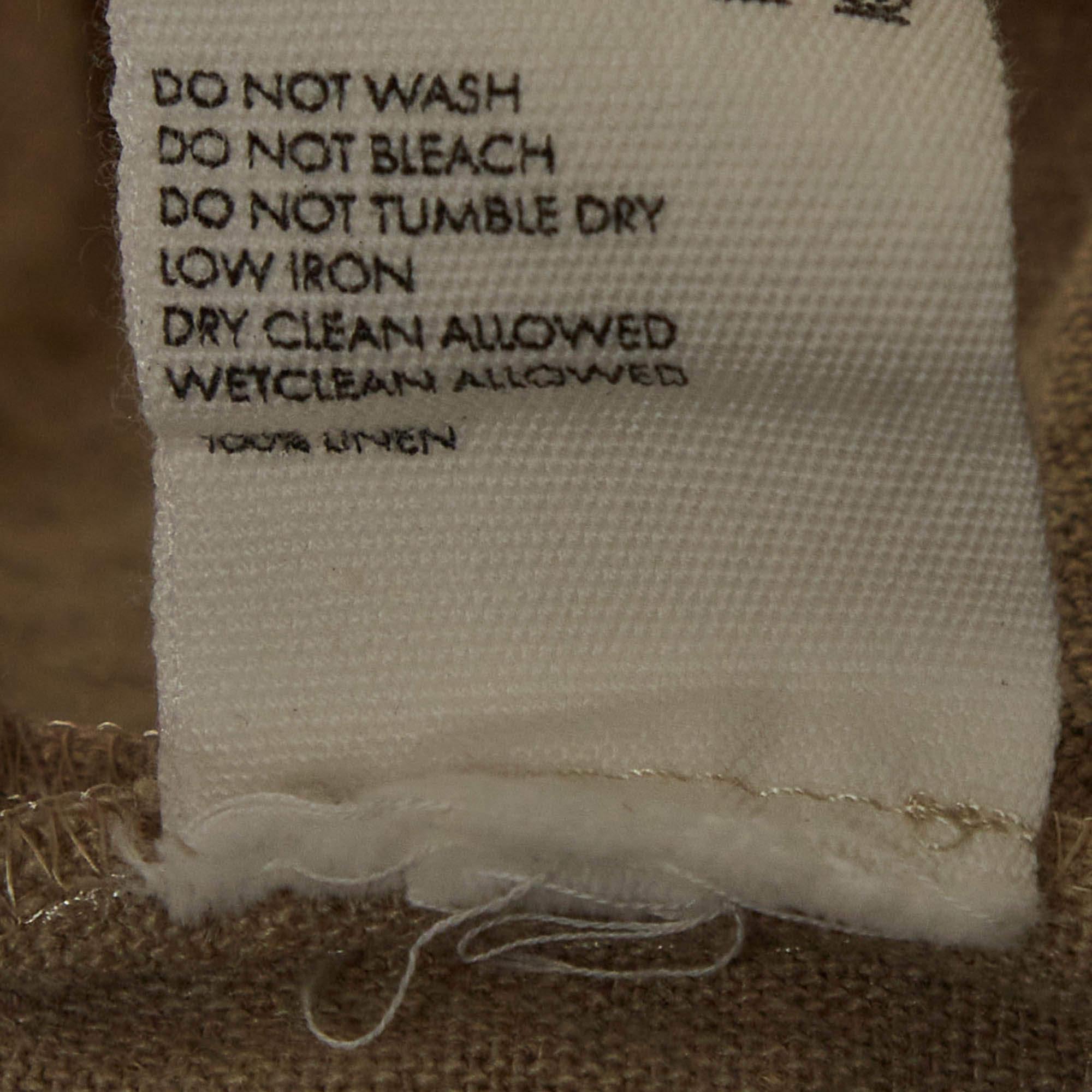 Jacquemus Beige Linen Cross-Over Waist Skirt M For Sale 2