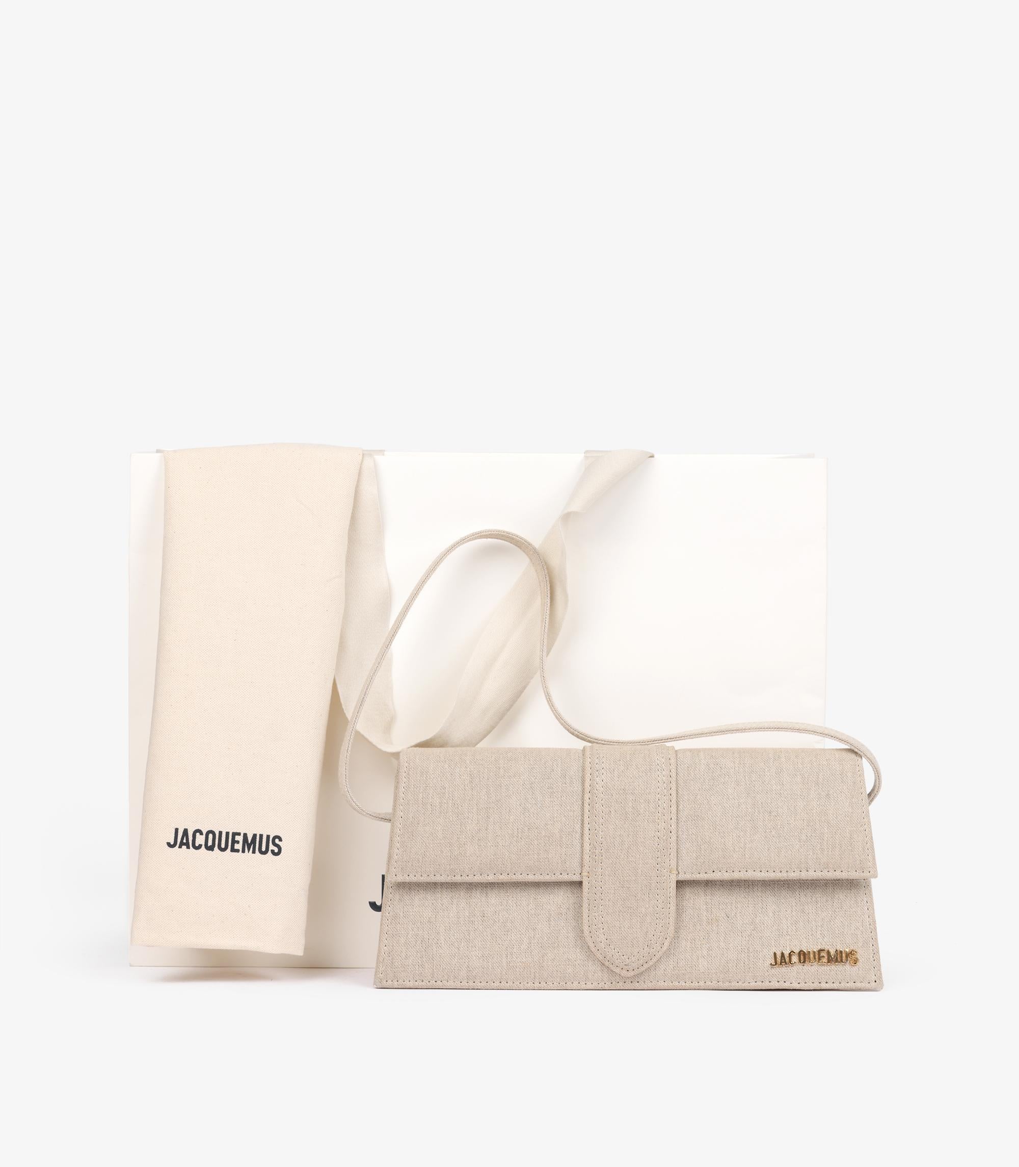 Le Bambino long en lin beige Jacquemus en vente 5