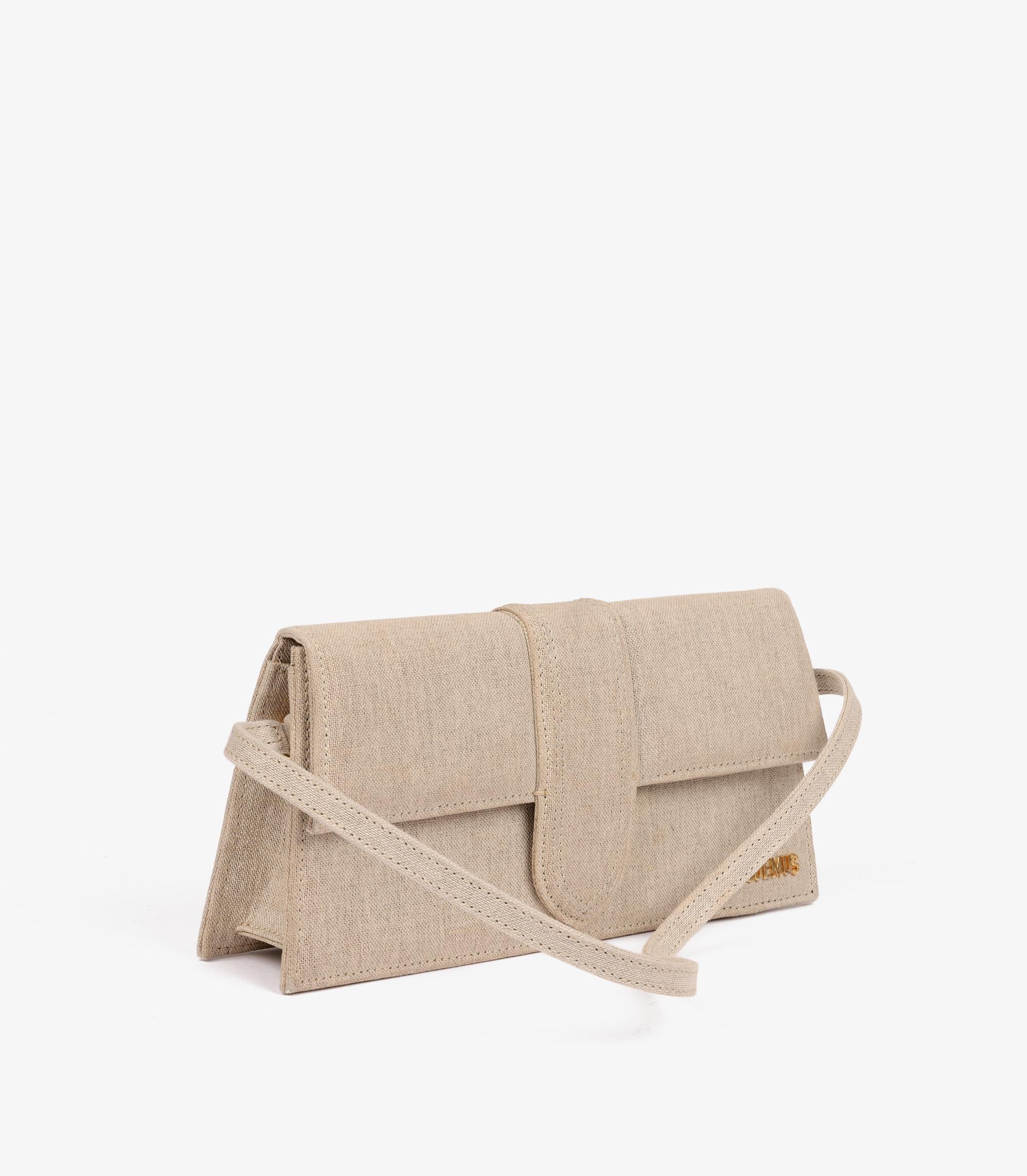 Beige Le Bambino long en lin beige Jacquemus en vente