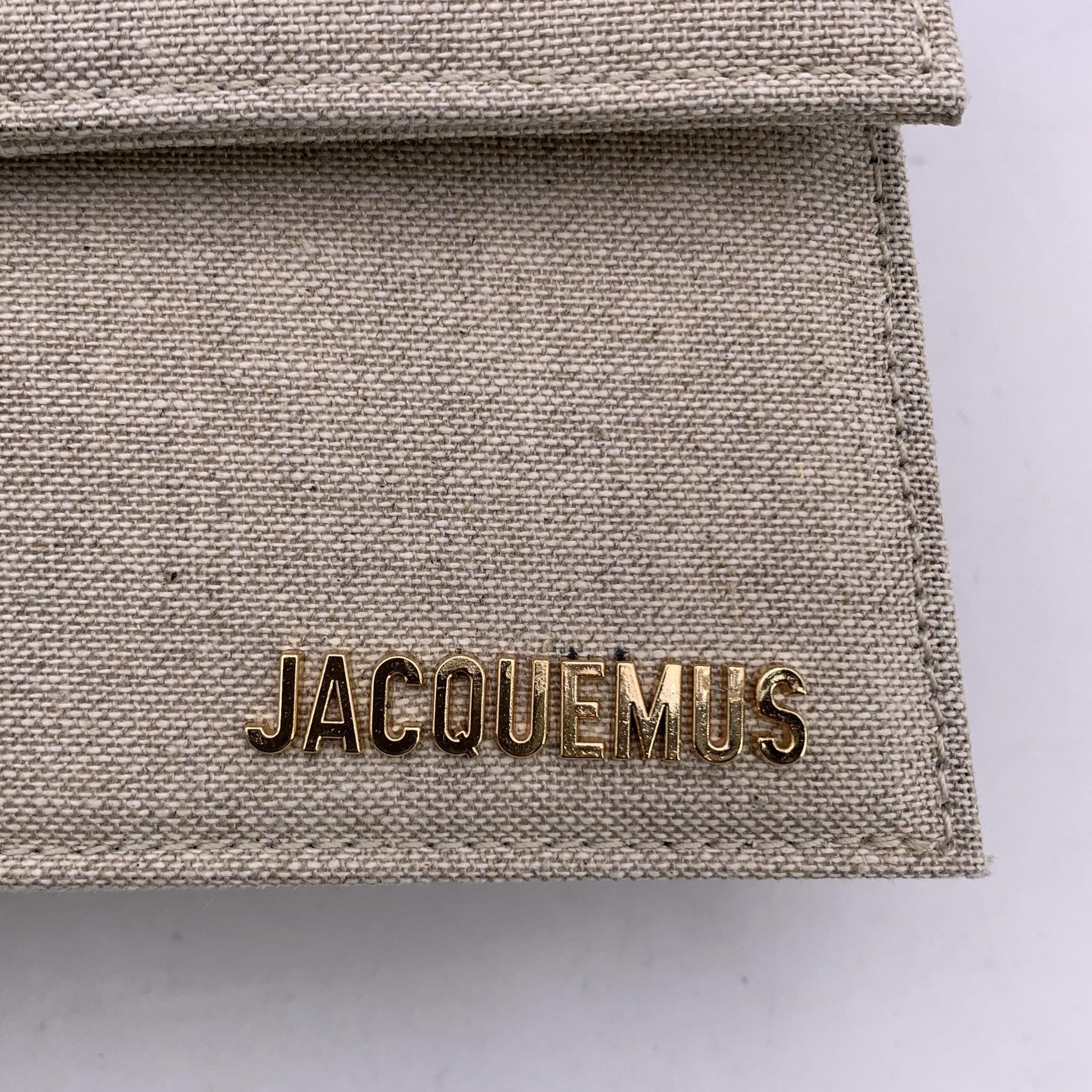 Women's Jacquemus Beige Linen Le Long Bambino Structured Shoulder Bag