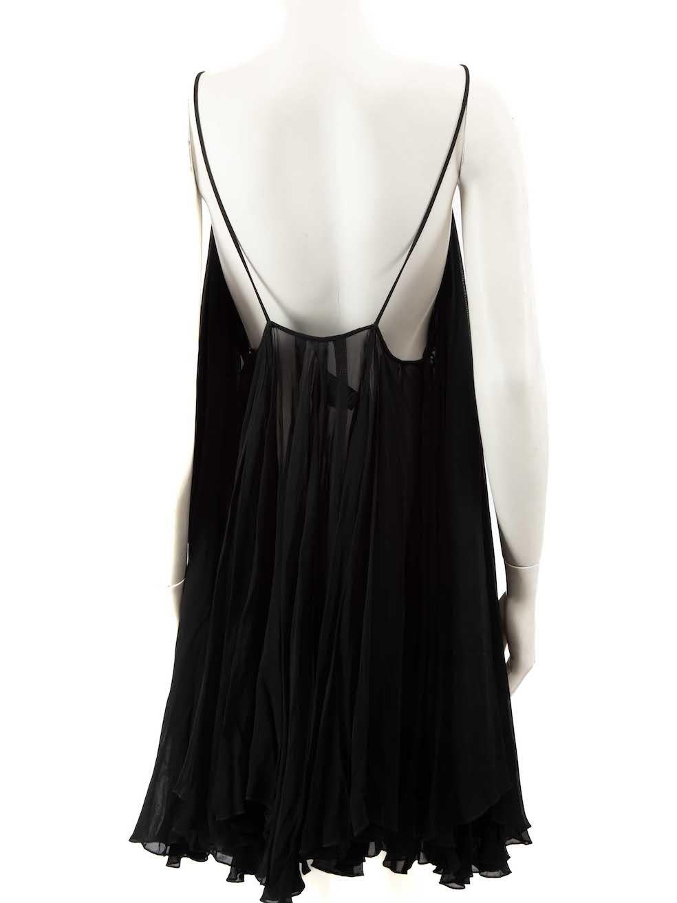 Jacquemus Black Bellezza Chiffon Dress Size S In Good Condition In London, GB