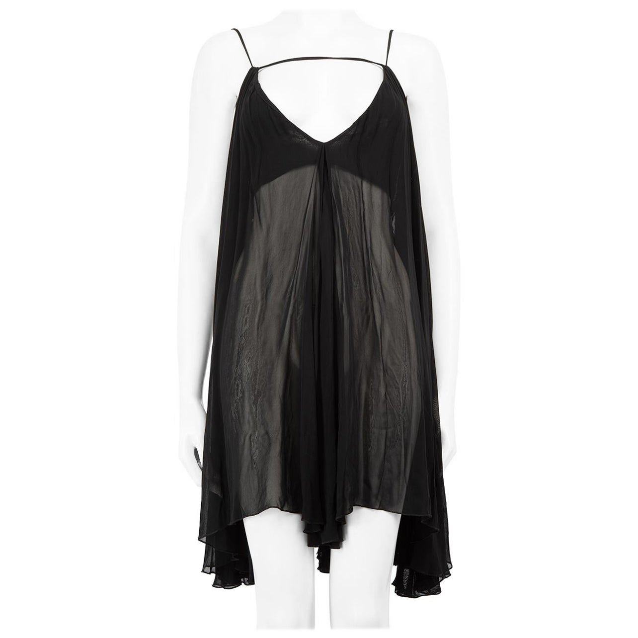 Jacquemus Black Bellezza Chiffon Dress Size S