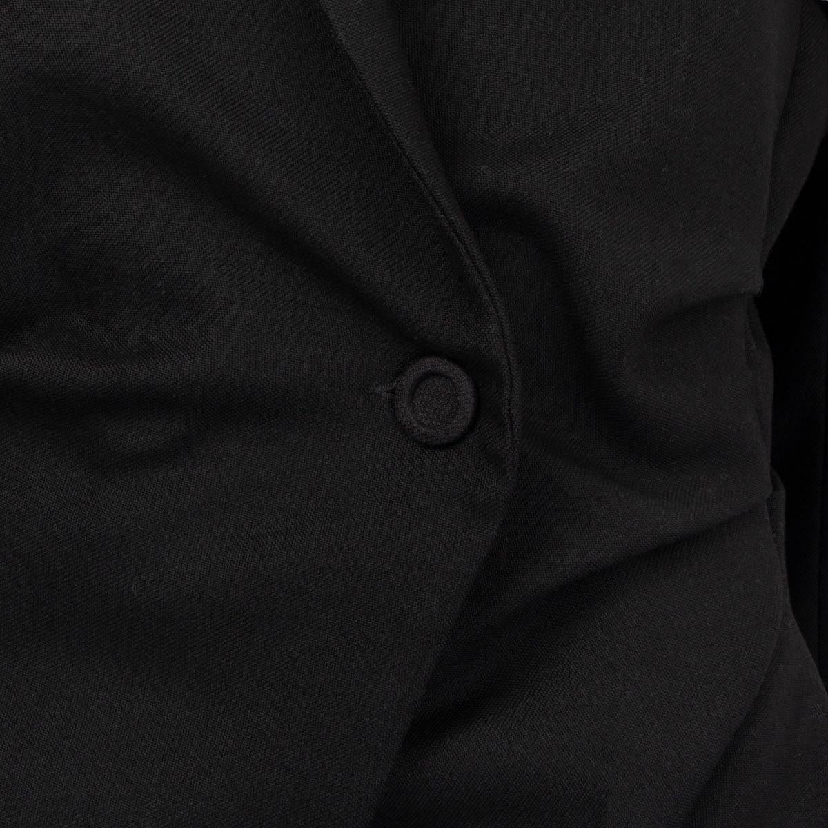 Black JACQUEMUS black cotton LE SOUK RUCHED Blazer Jacket 42 L For Sale