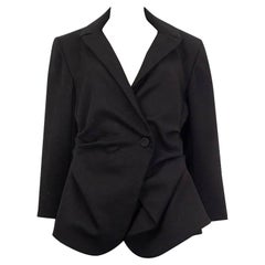 Giacca blazer JACQUEMUS in cotone nero LE SOUK RUCHED 42 L