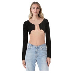 Jacquemus Black La Maille Pralù Ribbed Cardigan Size XS Jacquemus Black La Maille Pralù Ribbed Cardigan Size XS