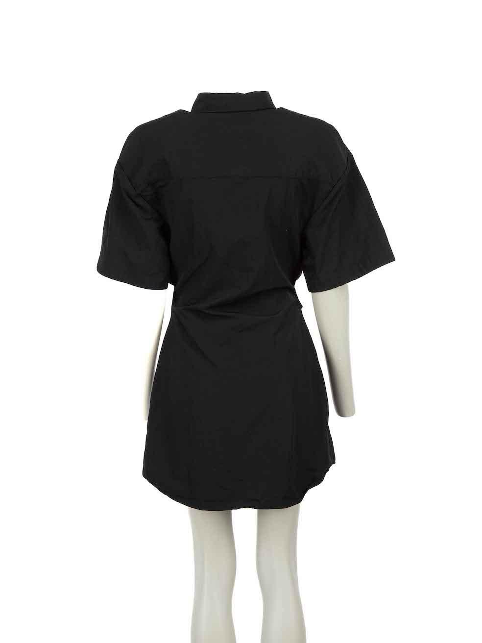 Jacquemus Black La Montagne Cut Out Shirt Dress Size M In Excellent Condition For Sale In London, GB