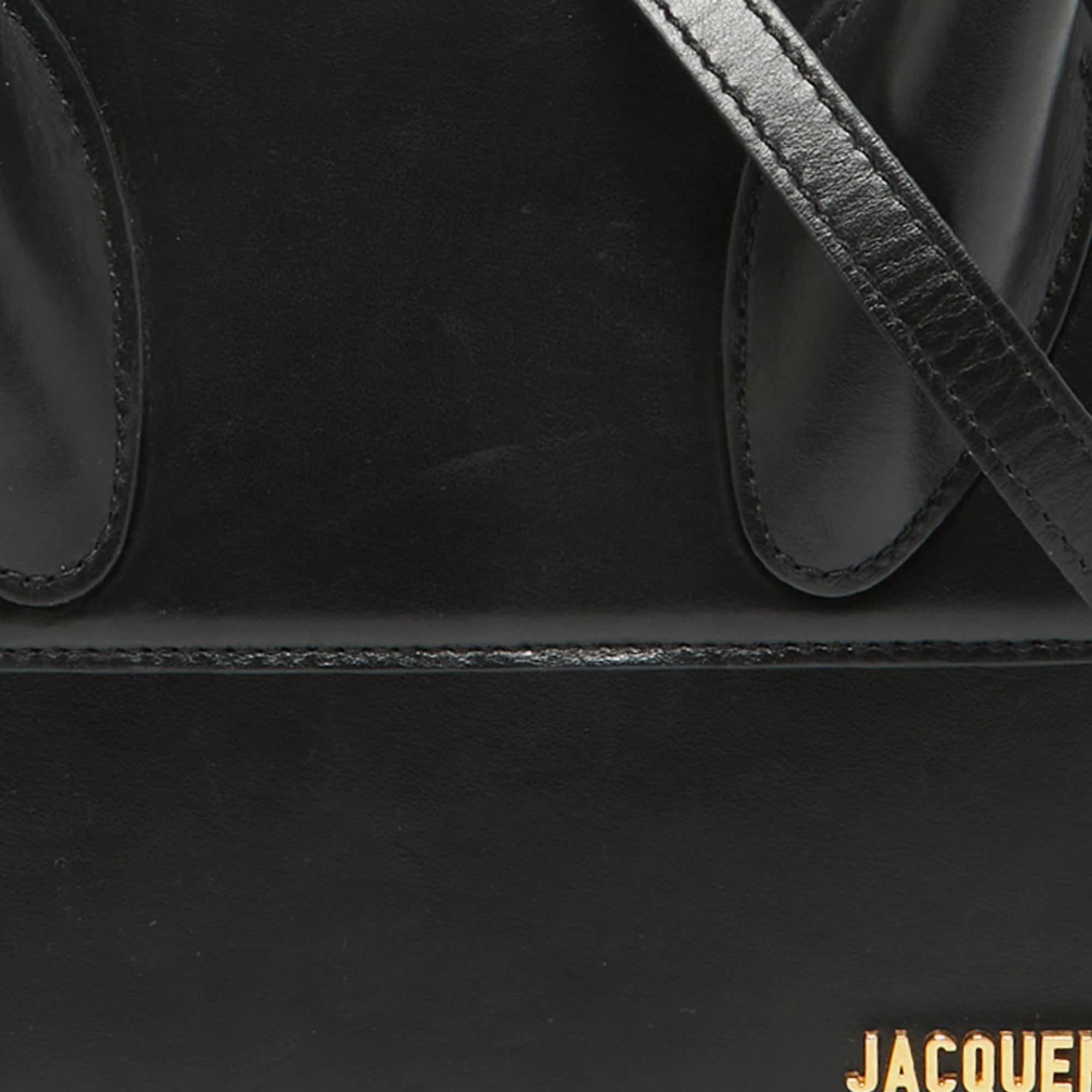 Jacquemus Black Leather Grand Le Chiquito Top Handle Bag 6