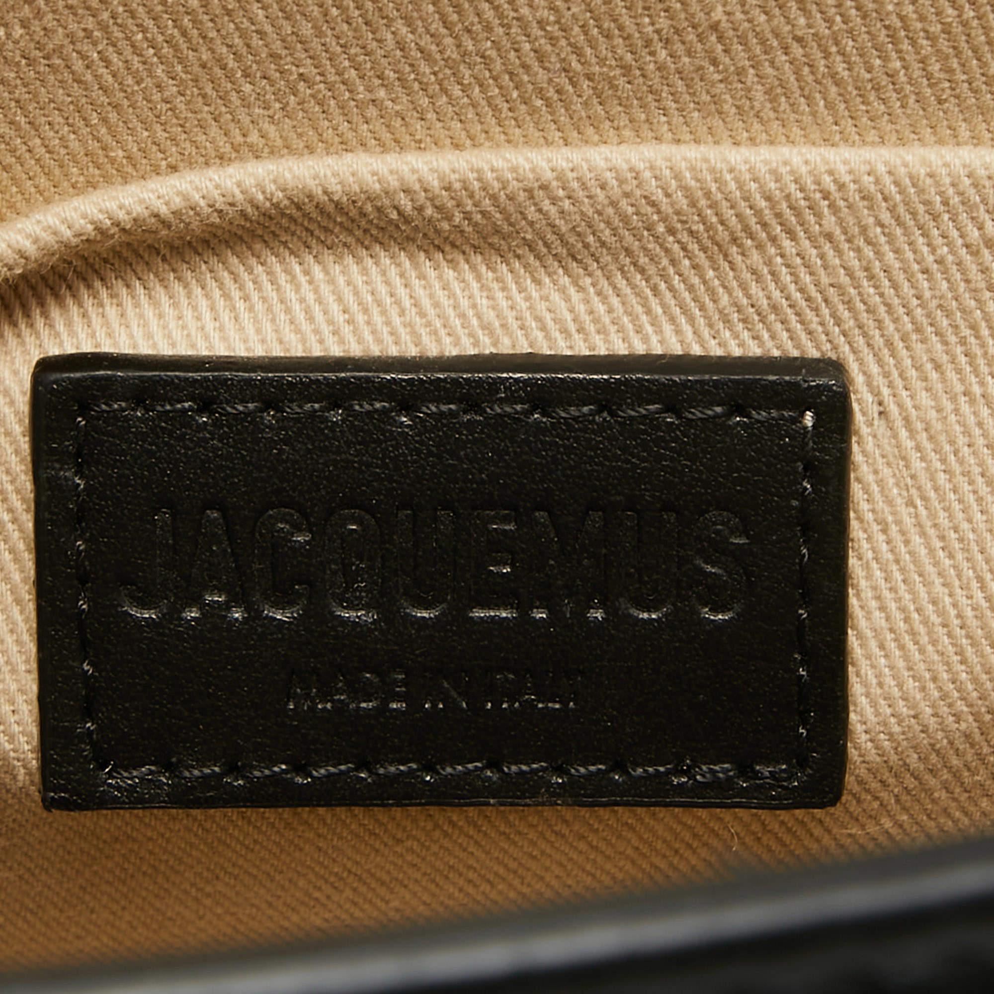 Jacquemus Black Leather Grand Le Chiquito Top Handle Bag In Good Condition In Dubai, Al Qouz 2