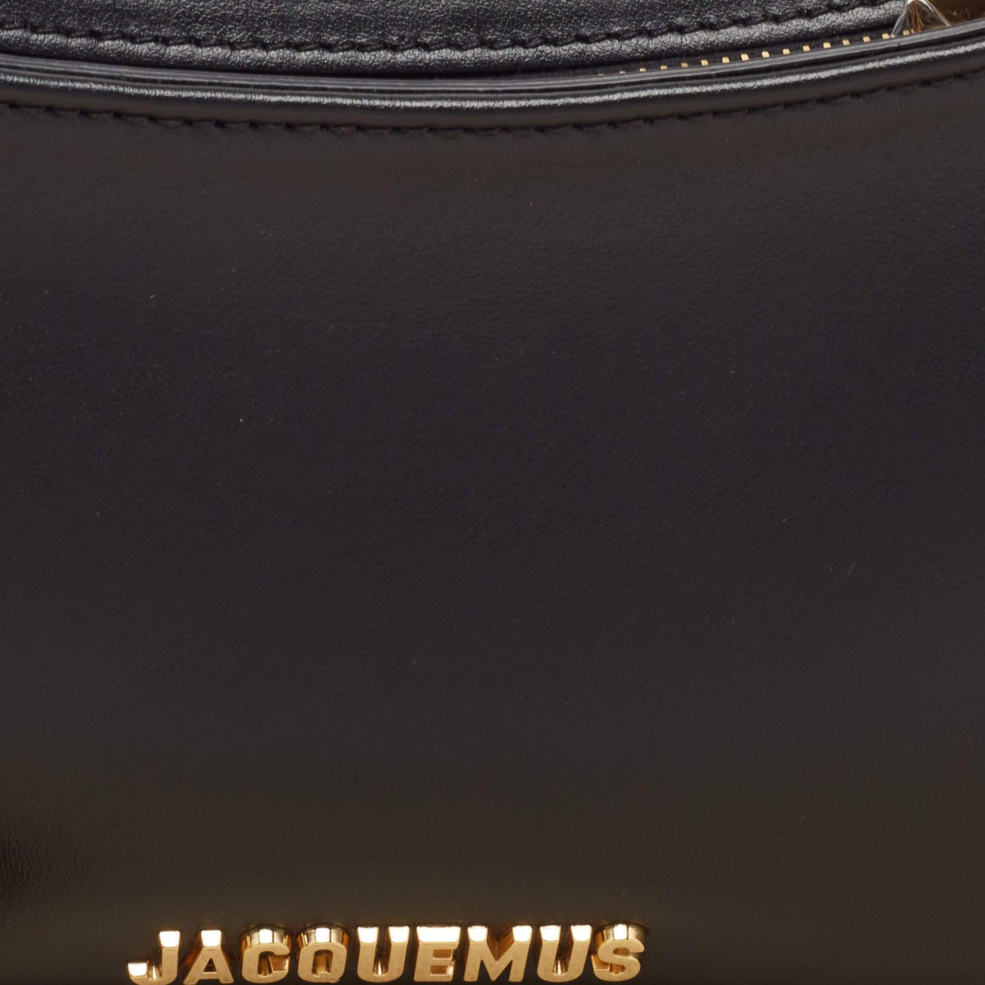 Jacquemus Black Leather Le Bisou Perle Bag 4