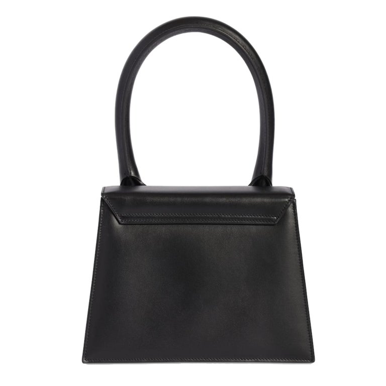 Jacquemus Black Leather Le Grand Chiquito Top Handle Bag at 1stDibs