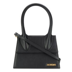 Jacquemus Black Leather Le Grand Chiquito Top Handle Bag