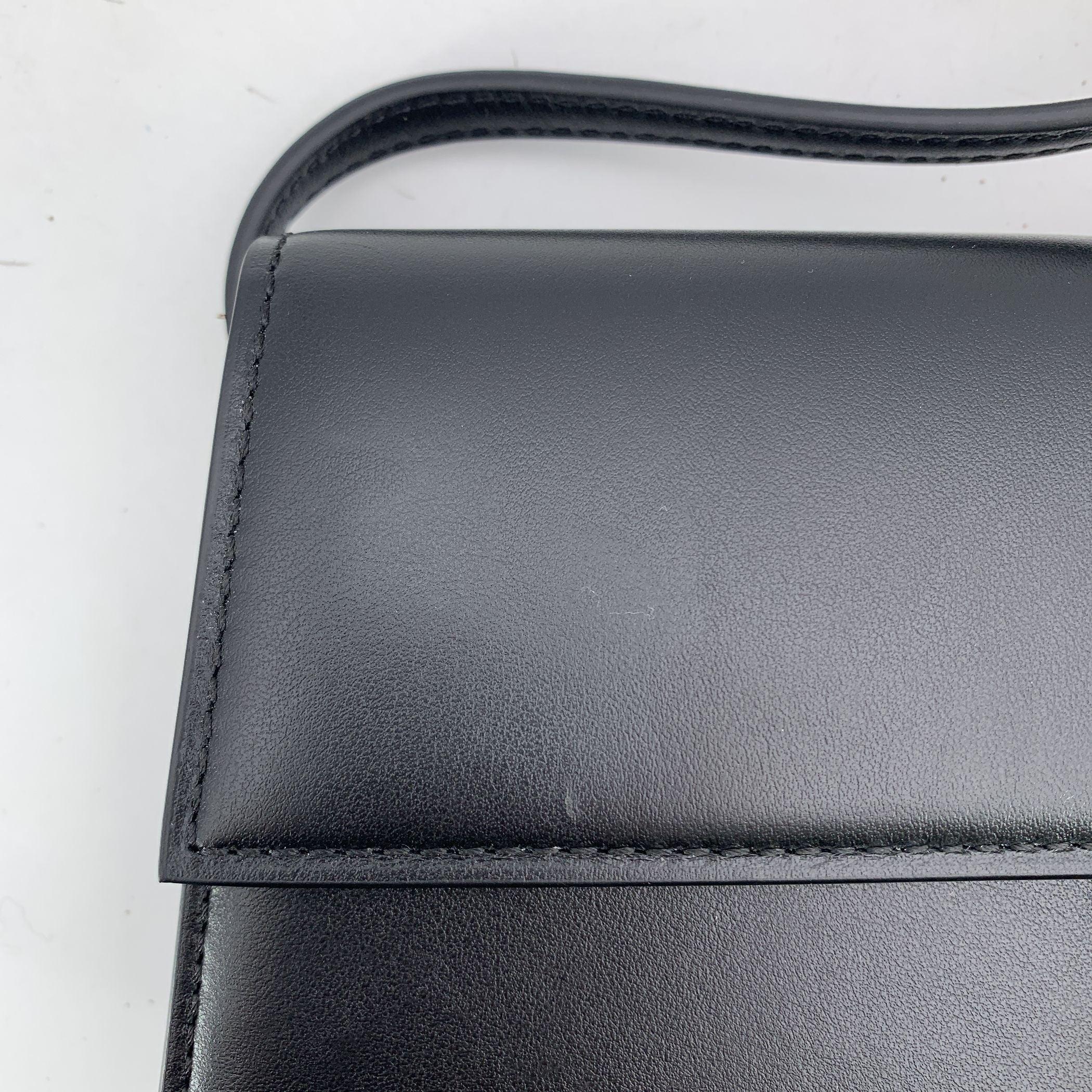 Jacquemus Black Leather Le Long Bambino Structured Shoulder Bag 1