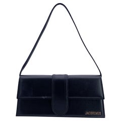 Jacquemus Black Leather Le Long Bambino Structured Shoulder Bag