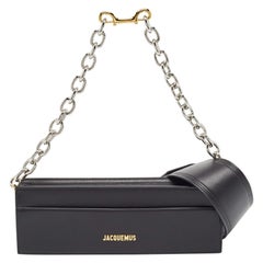 Jacquemus Black Leather Le Sac Ciuciu Shoulder Bag