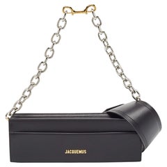 Jacquemus Black Leather Le Sac Ciuciu Shoulder Bag